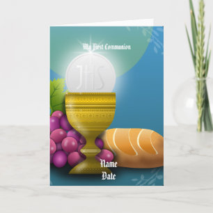 Eerst communie geschenken Eucharistie gepersonalis Kaart