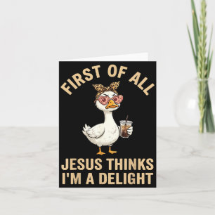 Eerst Denkt Jezus Dat Een Delight Gans Grafisch Is Kaart