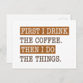 Eerst Drink ik de koffie Briefkaart (Voorkant / Achterkant)