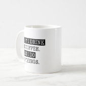 Eerst Drink ik de koffie Koffiemok (Voorkant links)