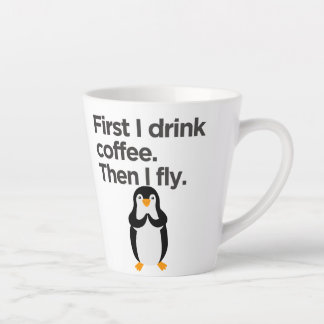 Eerst drink ik koffie, dan vlieg ik latte mok