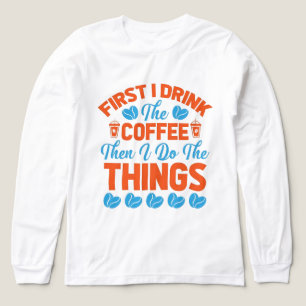 Eerst drink ik mijn koffie en daarna doe ik mijn d Tri-Blend shirt
