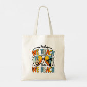 Eerst geven we les dan strandleraren Funny Summer Tote Bag (Achterkant)