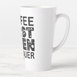 Eerst koffie, dan veroveren latte mok