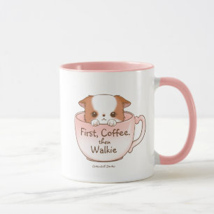 Eerst koffie, dan wandeling Adorable Pomchi Puppy Mok