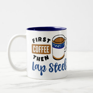 Eerst koffie en daarna lap je Steel Music Lover Tweekleurige Koffiemok