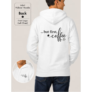 Eerst Koffie Grafische Hoodie voor Koffieliefhebbe