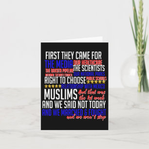 Eerst kwamen ze voor Shirt Science Civil Rights Re Kaart