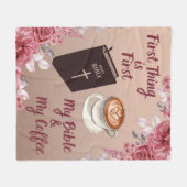 Eerst mijn bijbel en mijn koffie fleece deken (Voorkant (Horizontaal))