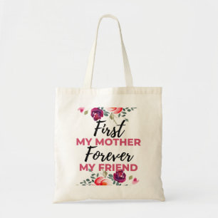 Eerst mijn moeder voor altijd mijn vriendin zwart tote bag