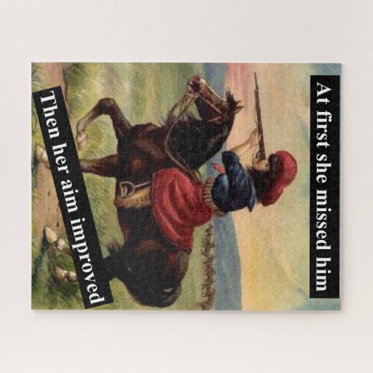 Eerst miste ze hem. Dan werd haar doel verbeterd Legpuzzel (Horizontaal)