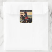 Eerst miste ze hem. Dan werd haar doel verbeterd Vierkante Sticker (Tas)