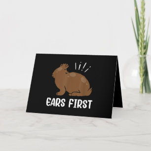 Eerst Oren Chocolade Paashaas Konijn Grappig Kaart
