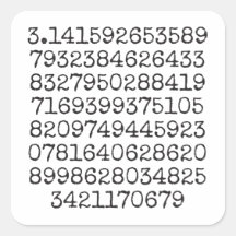 Eerste 100 cijfers van de Sticker van Pi