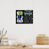 Eerste 1e 2e verjaardag van het bord van de Birthd Poster (Keuken)