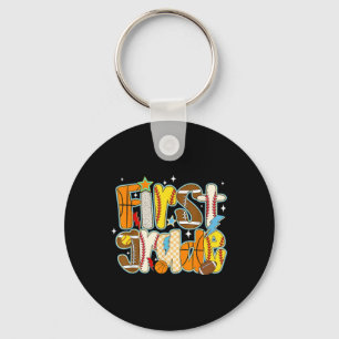 Eerste 1e Grade Boy Basketbal Football S Sleutelhanger