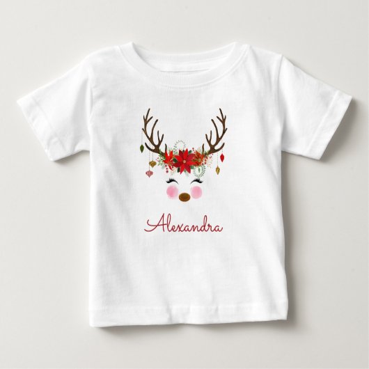 Eerste 1e Kerst Reindeer Monogram (Voorkant)