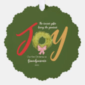 Eerste 1e Kerstmis Grootouders Memento Keepsake Ornament Kaart (Voorkant)