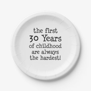 Eerste 30 jaar Bord kinderpapier