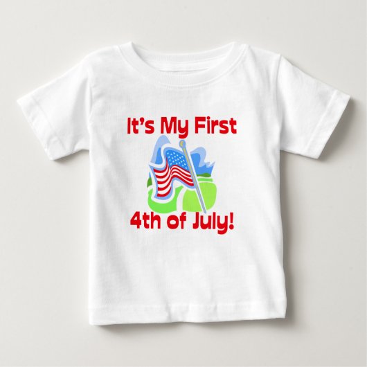 Eerste 4 juli, Cute Baby T-Shirt (Voorkant)