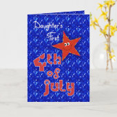 Eerste 4 juli van de dochter kaart (Gele Bloem)