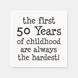 Eerste 50 jaar kindertijd servetten