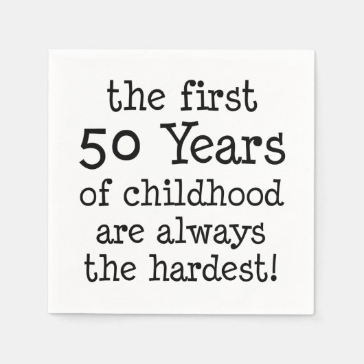 Eerste 50 jaar kindertijd servetten (Voorkant)