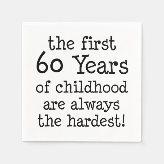 Eerste 60 jaar kinderservetten servet (Voorkant)