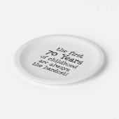 Eerste 70 jaar Bord van kinderpapier (Gekanteld)