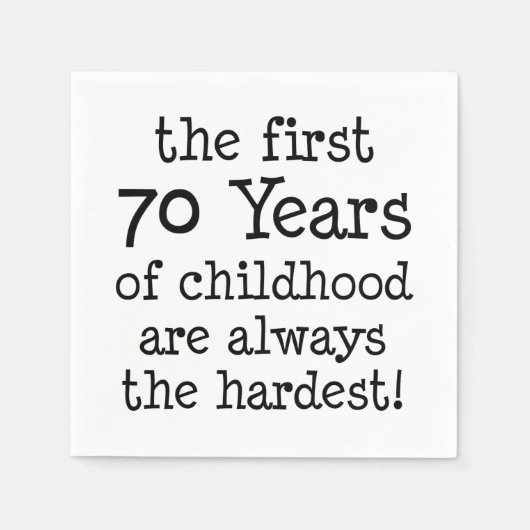 Eerste 70 jaar kindertijd servetten (Voorkant)