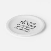 Eerste 80 jaar Bord kinderpapier (Gekanteld)