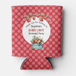 Eerste aardbei eerste aardbei 1e verjaardag Aangep Blikjeskoeler