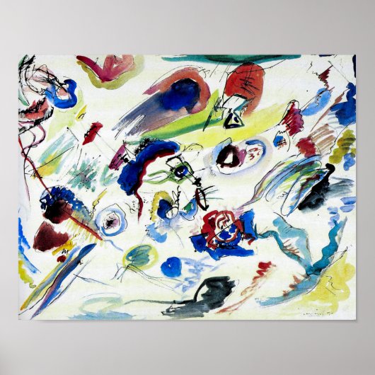Eerste Abstracte Waterverf van Wassily Kandinsky Poster (Voorkant)