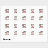 Eerste afkorting en maand eindloonlijst van rekeni ronde sticker (Vel)