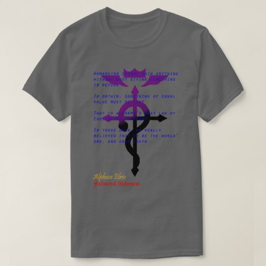 Eerste Alchemiewet T-shirt (Design voorkant)