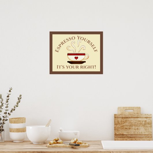 Eerste amendement: Espresso uzelf Poster (Keuken)