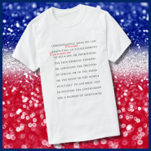 Eerste amendement Herziening Democratie T-shirt
