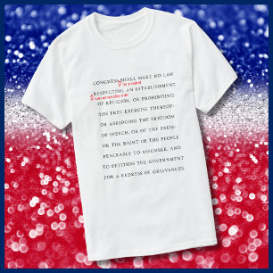 Eerste amendement Herziening Democratie T-shirt