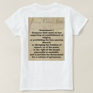 Eerste amendement protesteert tegen mijn eigen tij t-shirt