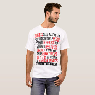 Eerste Amendement Rechten Vrijheid van meningsuiti T-shirt