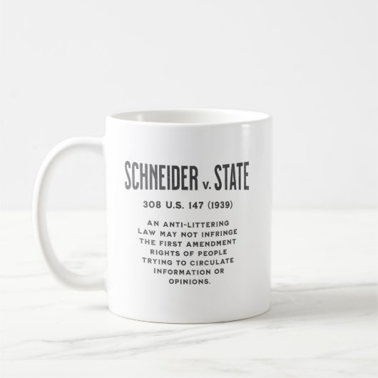 Eerste amendement Schneider tegen Staat, 308 U.S.  Koffiemok (Links)