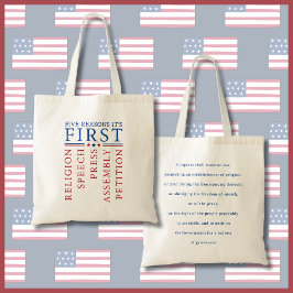 Eerste Amendement Vrijheid van meningsuiting prote Tote Bag