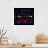 Eerste amendement "Woorden" Poster (Keuken)