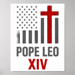 Eerste Amerikaanse paus Leo XIV Mannen Poster