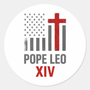 Eerste Amerikaanse paus Leo XIV Mannen Ronde Sticker