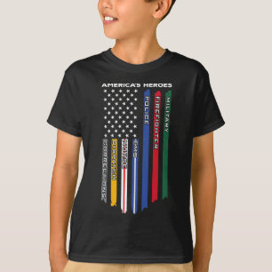 Eerste antwoordapparaat - politie militaire brandw t-shirt