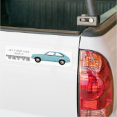 Eerste auto Chevrolet Chevette Vette retro klassie Bumpersticker (Op Truck)