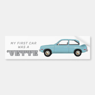 Eerste auto Chevrolet Chevette Vette retro klassie Bumpersticker