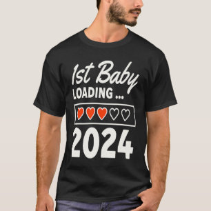 Eerste Baby Lading 2024 Funny Zwangerschap Aankond T-shirt
