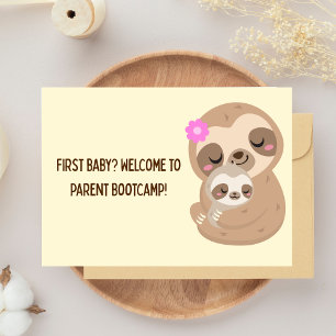 Eerste Baby ouderbootcamp Humor voor nieuwe ouders Kaart